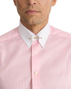 ETON | Pin Collar Stripe Shirt | Pink