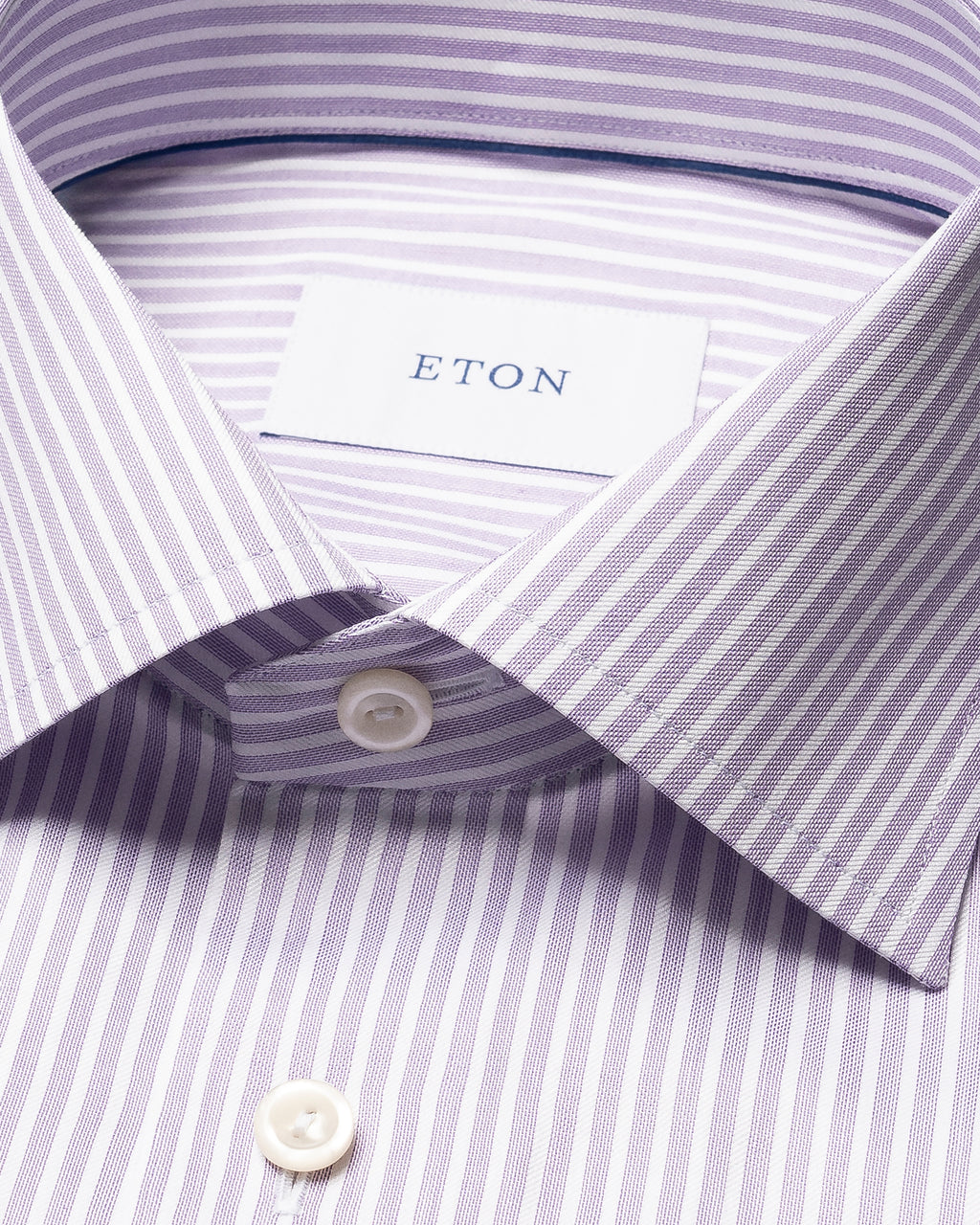 ETON | Twill Stripe Shirt | Mauve