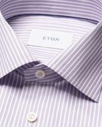 ETON | Twill Stripe Shirt | Mauve