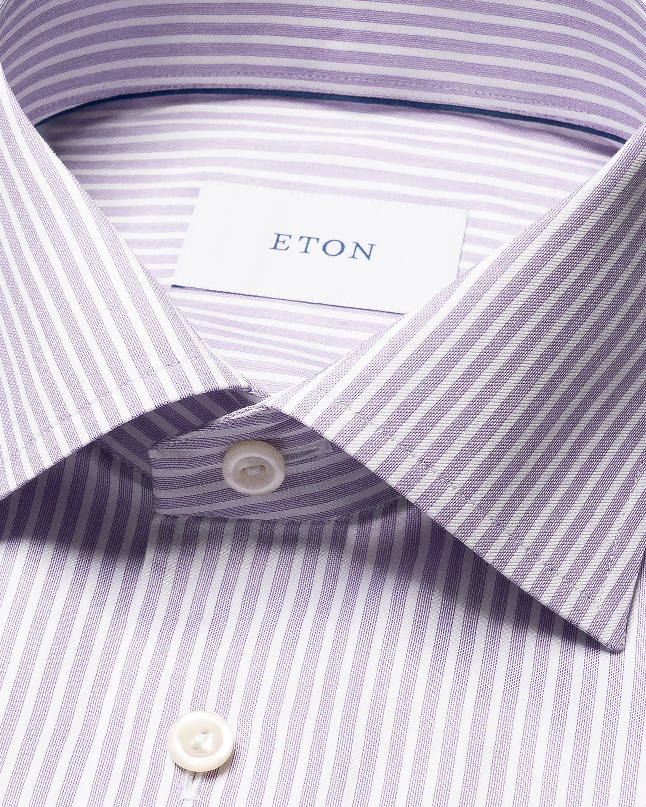 ETON | Twill Stripe Shirt | Mauve