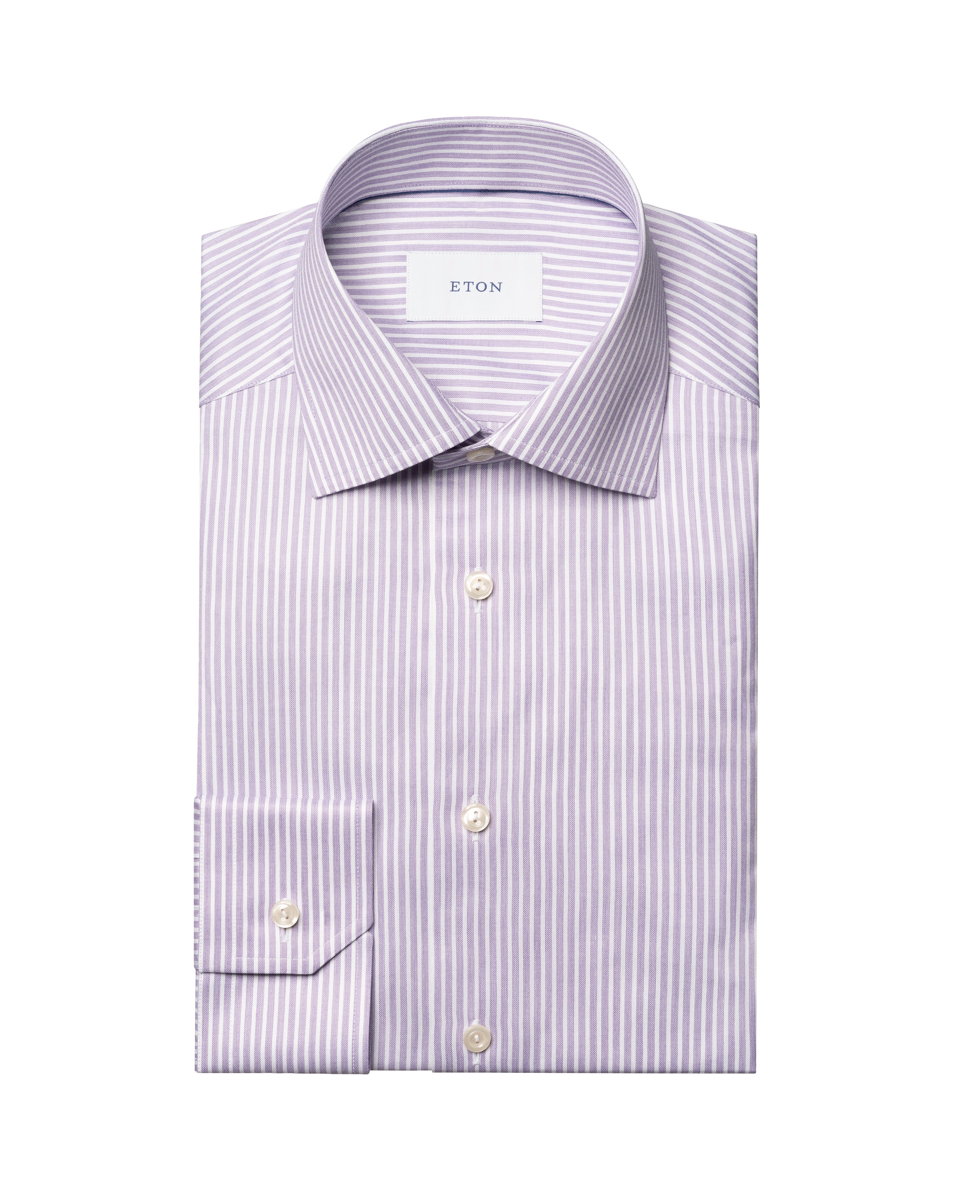 ETON | Twill Stripe Shirt | Mauve