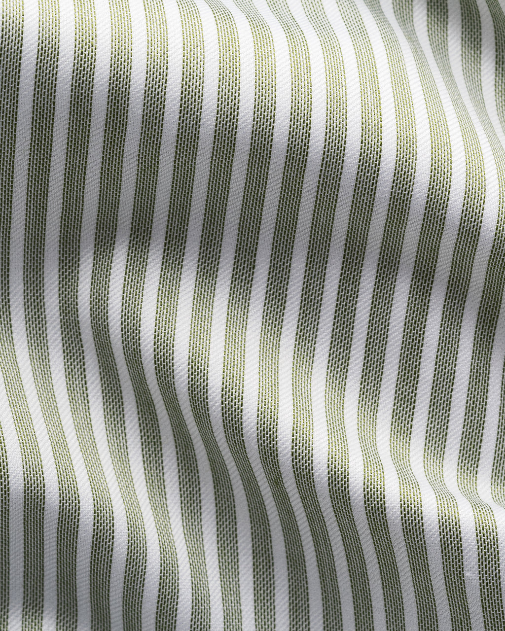 ETON | Contemporary Fit Twill Stripe Shirt | Olive Green