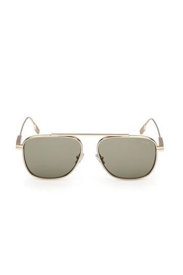ZEGNA Brushed Gold Metal EZ 0291 32N Sunglasses