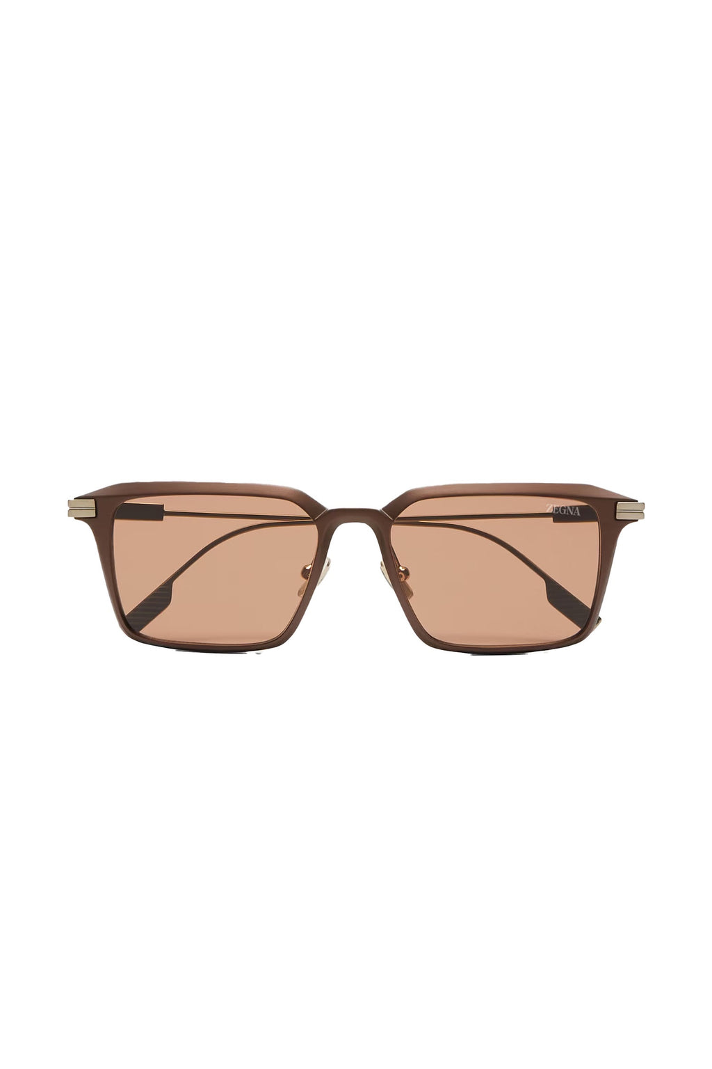 ZEGNA | EZ 0273H Rectangular Metal Sunglasses | Bronze