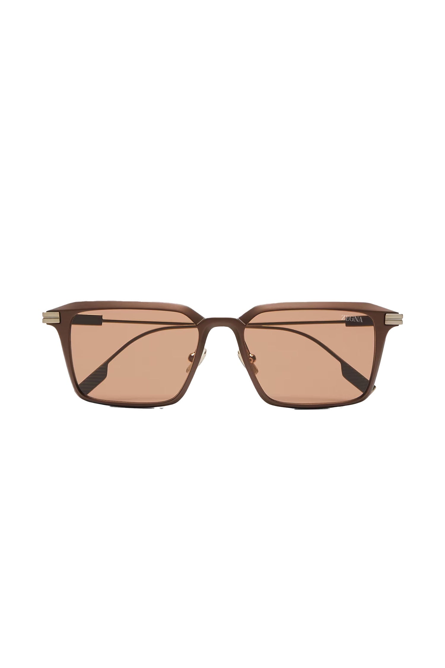 ZEGNA | EZ 0273H Rectangular Metal Sunglasses | Bronze