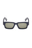ZEGNA | EZ 0255 Rectangular Sunglasses | Navy