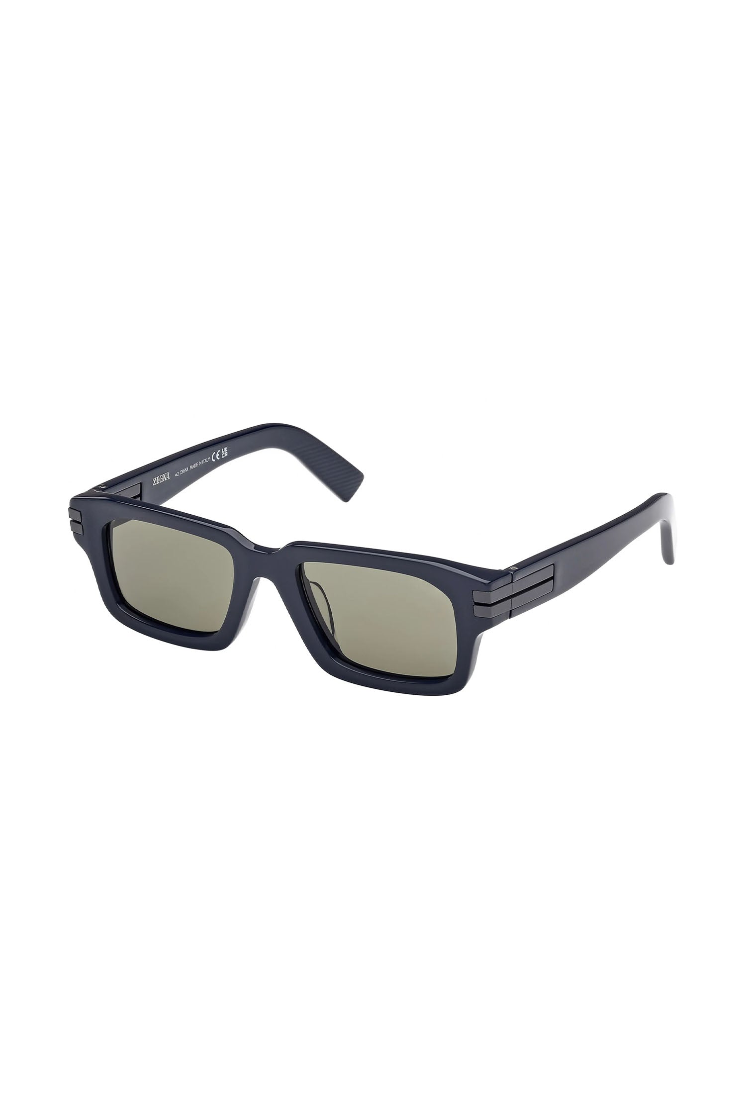 ZEGNA | EZ 0255 Rectangular Sunglasses | Navy