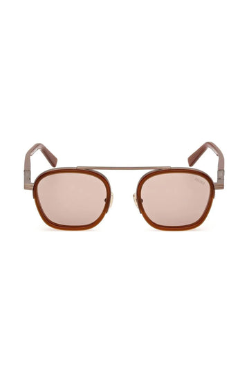 ZEGNA Tan Metal EZ 0231 48J Sunglasses