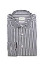 BRIONI | Ventiquattro Cotton Shirt | Navy Stripe