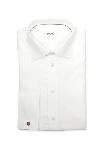 ETON White French Cuff Slim Fit Cotton Shirt