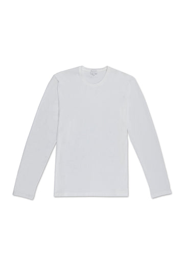 MEY STORY White Long Sleeve Cotton T-Shirt