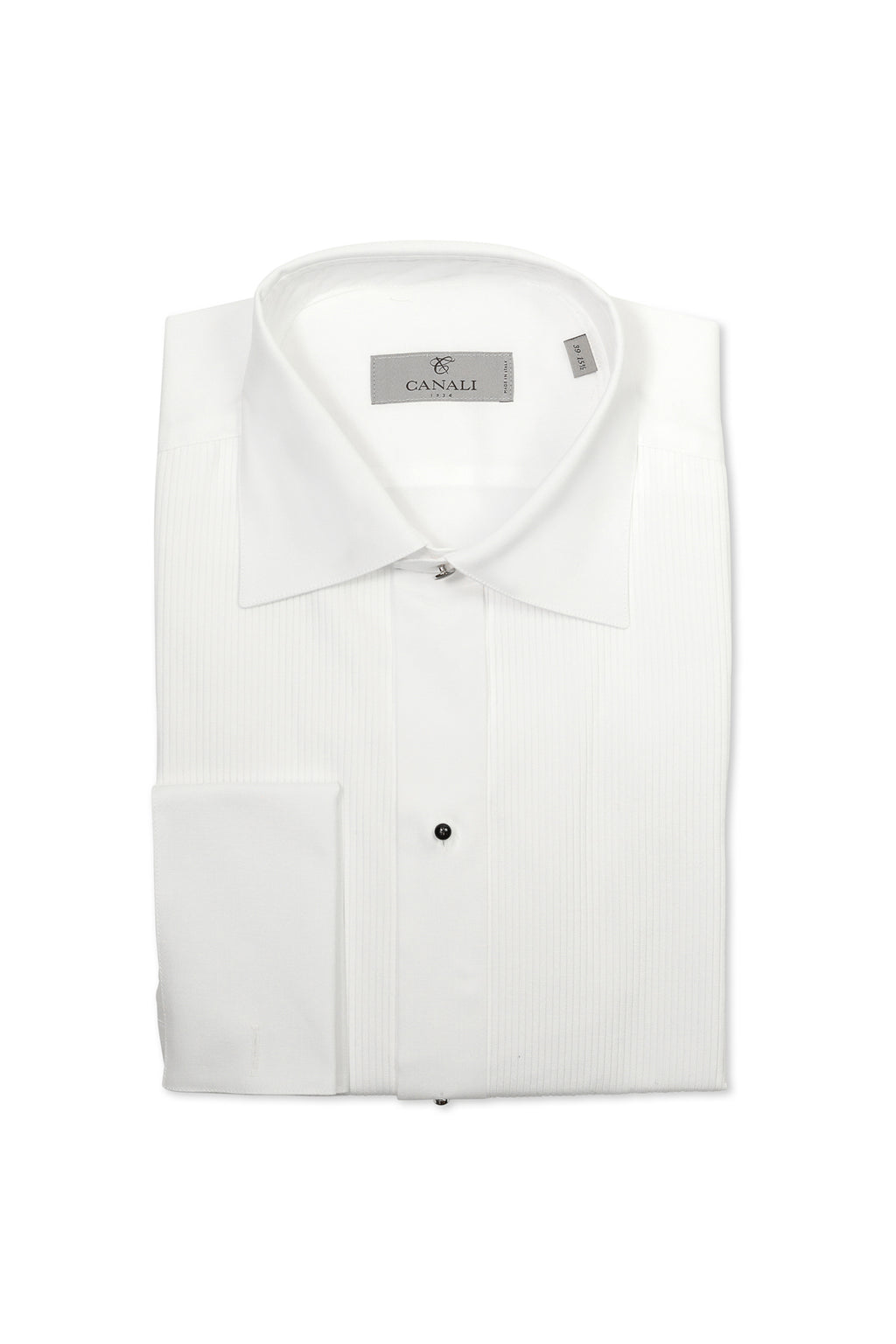 CANALI | Pleated Dinner Shirt | White