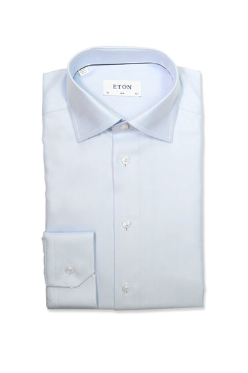 ETON Blue Slim Fit Cotton Shirt