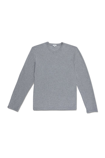 MEY STORY Grey Long Sleeve Cotton T-Shirt