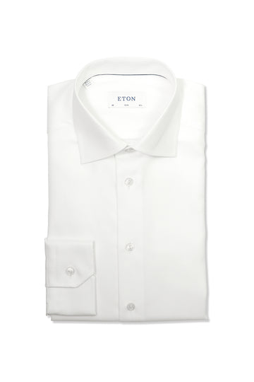 ETON White Slim Fit Cotton Shirt