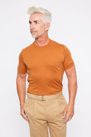 ALTEA TEE S/S WITH POCKET ORANGE