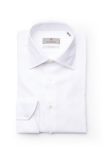 CANALI White Impeccabile Twill Shirt