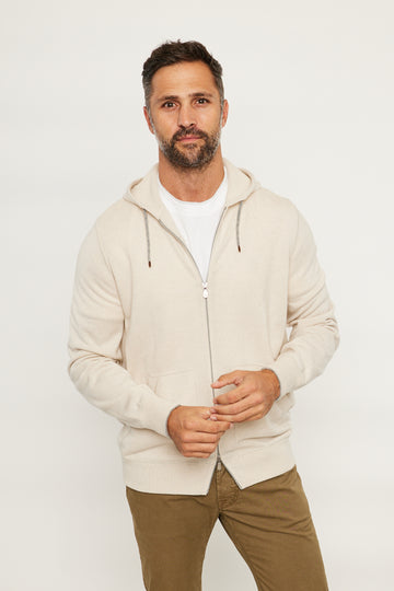 BRUNELLO CUCINELLI Sand Cashmere Hoodie
