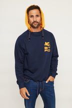 ETRO | Sweater With Orange Hood | Navy
