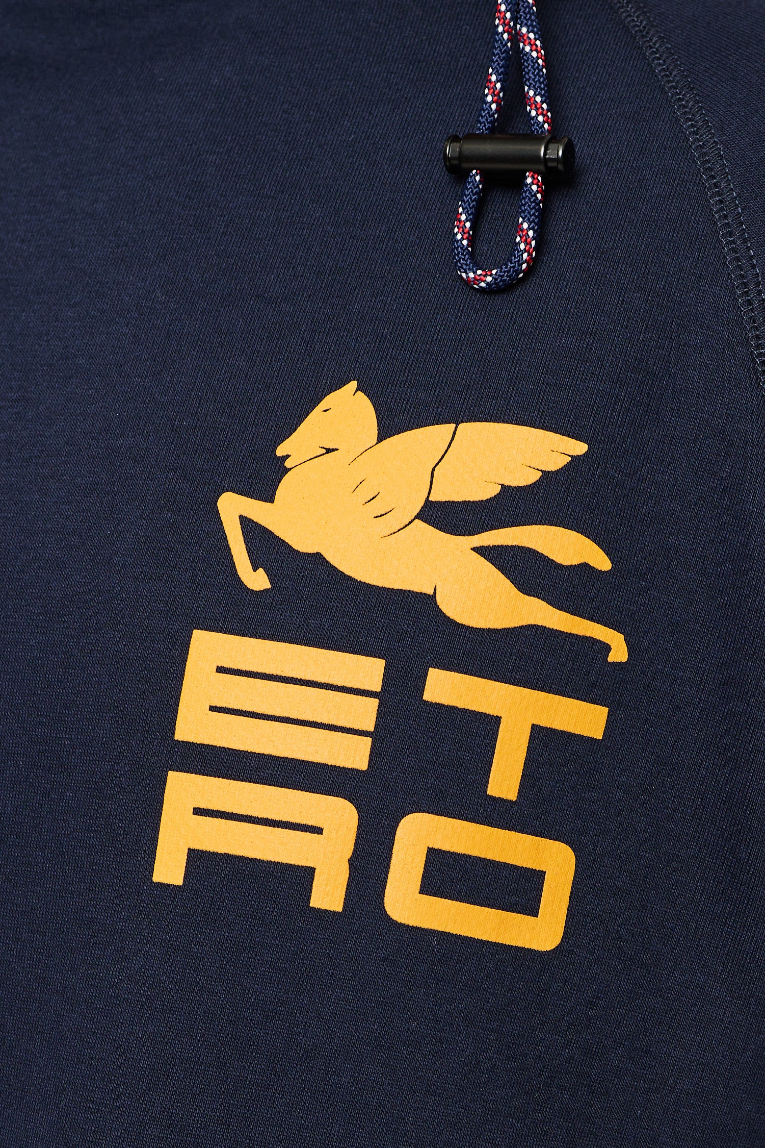 ETRO | Sweater With Orange Hood | Navy