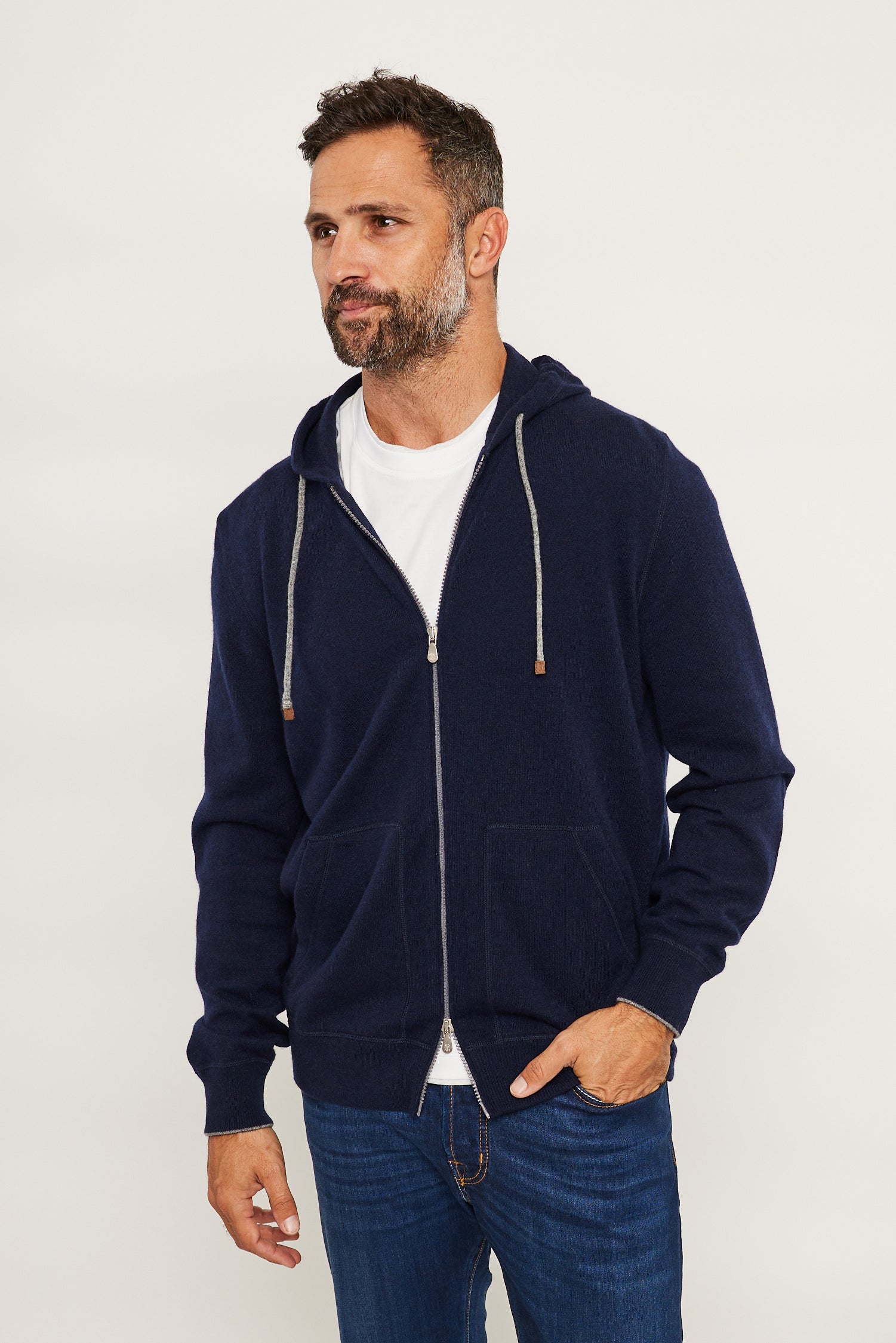 BRUNELLO CUCINELLI | Cashmere Hoodie | Navy