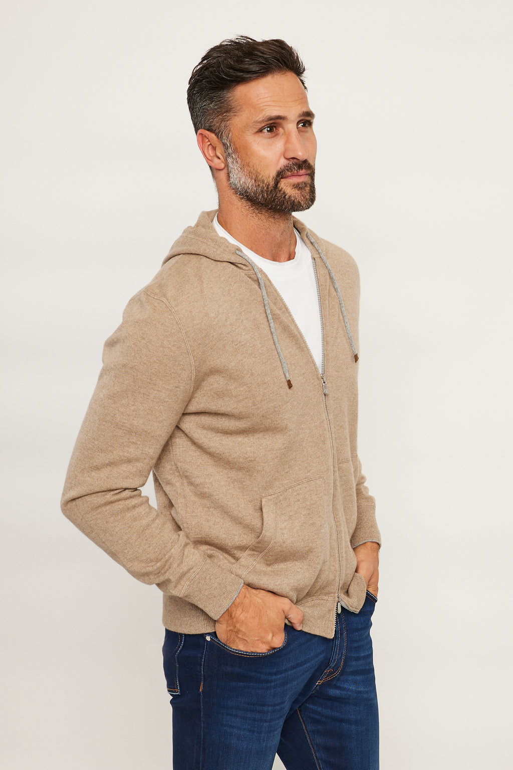 BRUNELLO CUCINELLI | Cashmere Hoodie | Light Brown