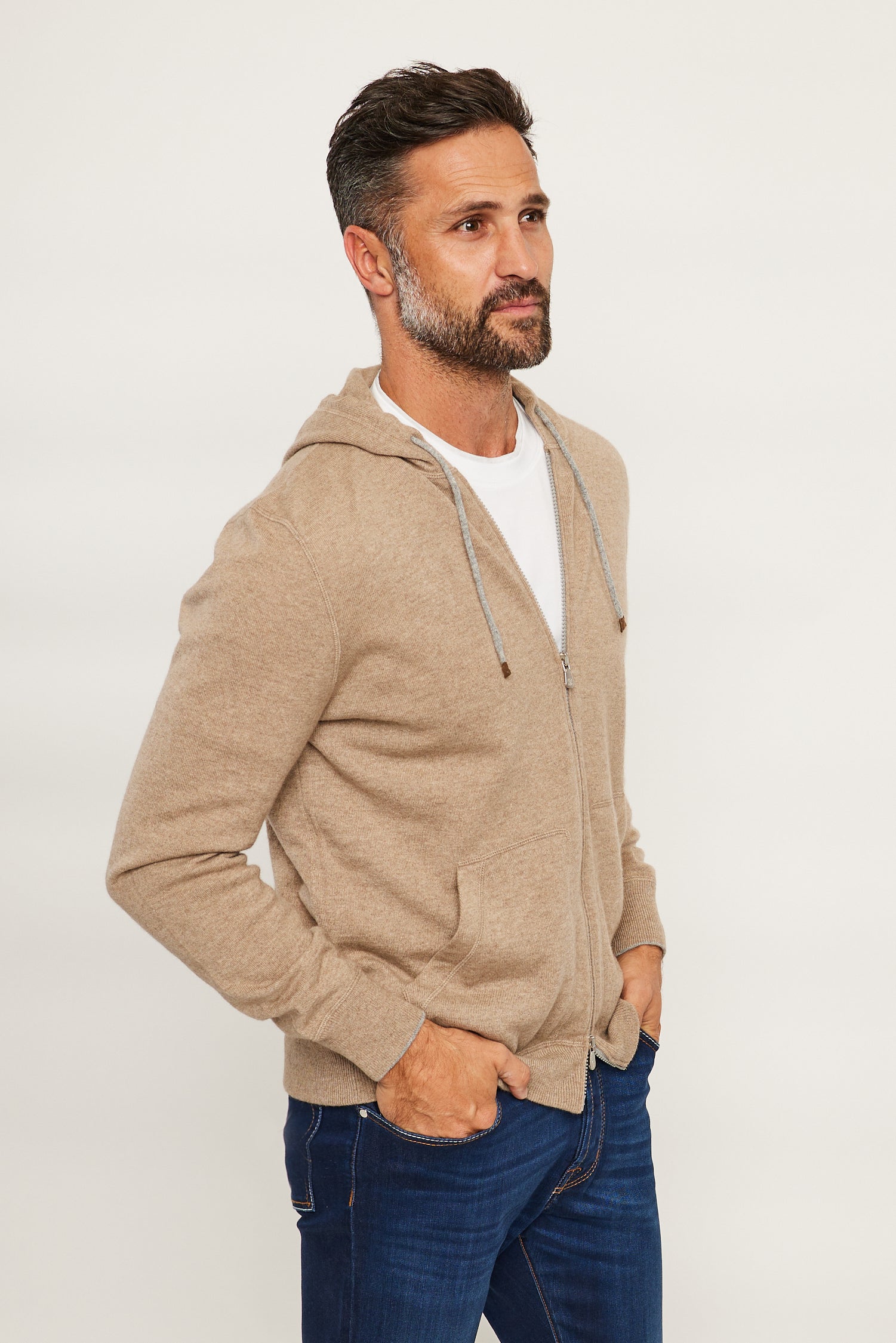 BRUNELLO CUCINELLI | Cashmere Hoodie | Light Brown