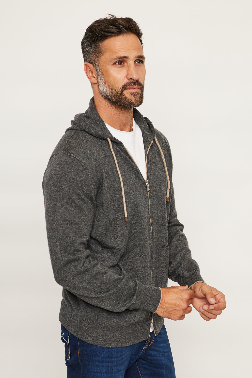 BRUNELLO CUCINELLI | Cashmere Hoodie | Dark Grey
