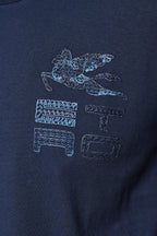 ETRO | T-Shirt With Embroidered Logo | Navy