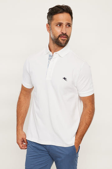 ETRO POLO W CONTRAST INNER WHITE