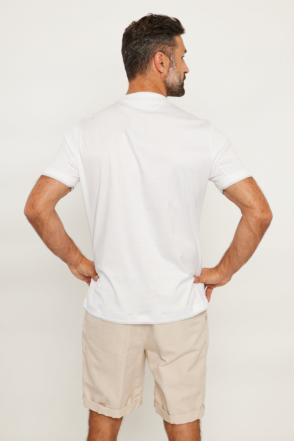 BRUNELLO CUCINELLI | T-Shirt With Trims & Logo | White
