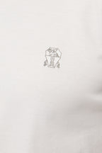 BRUNELLO CUCINELLI | T-Shirt With Trims & Logo | White