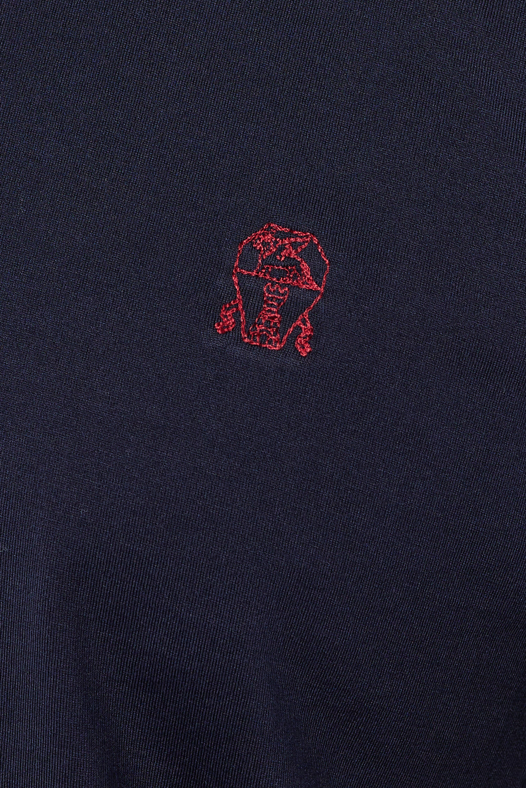 BRUNELLO CUCINELLI | T-Shirt With Trims & Logo | Navy