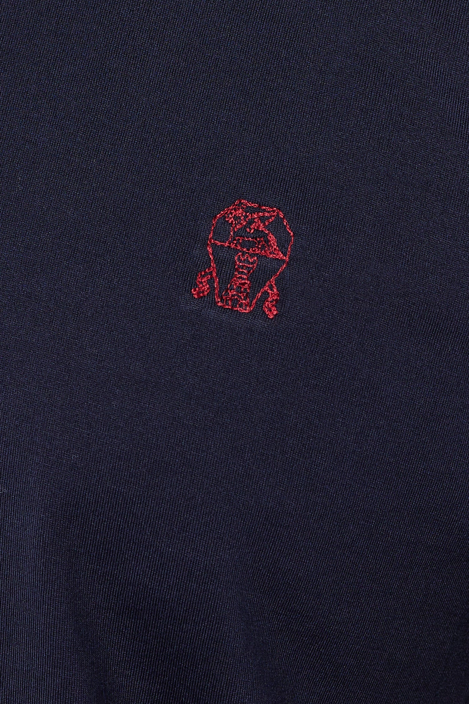 BRUNELLO CUCINELLI | T-Shirt With Trims & Logo | Navy