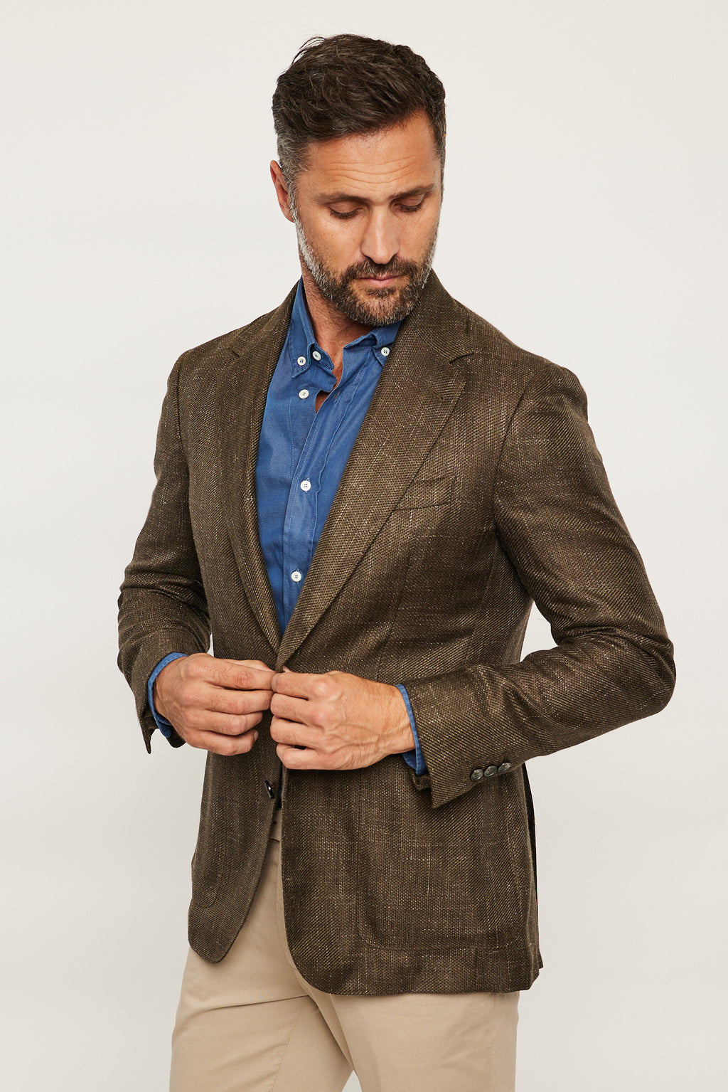 CANALI | Textured Ultralight Jacket | Khaki