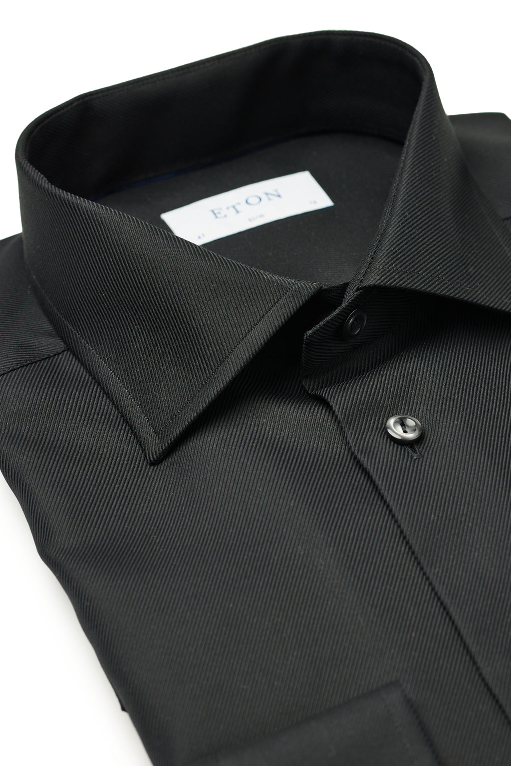 ETON | Slim Fit Cotton Shirt | Black