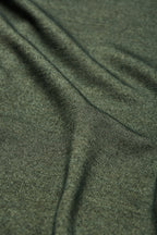 CANALI | Washed Wool-Silk Crew Neck Knit | Forest