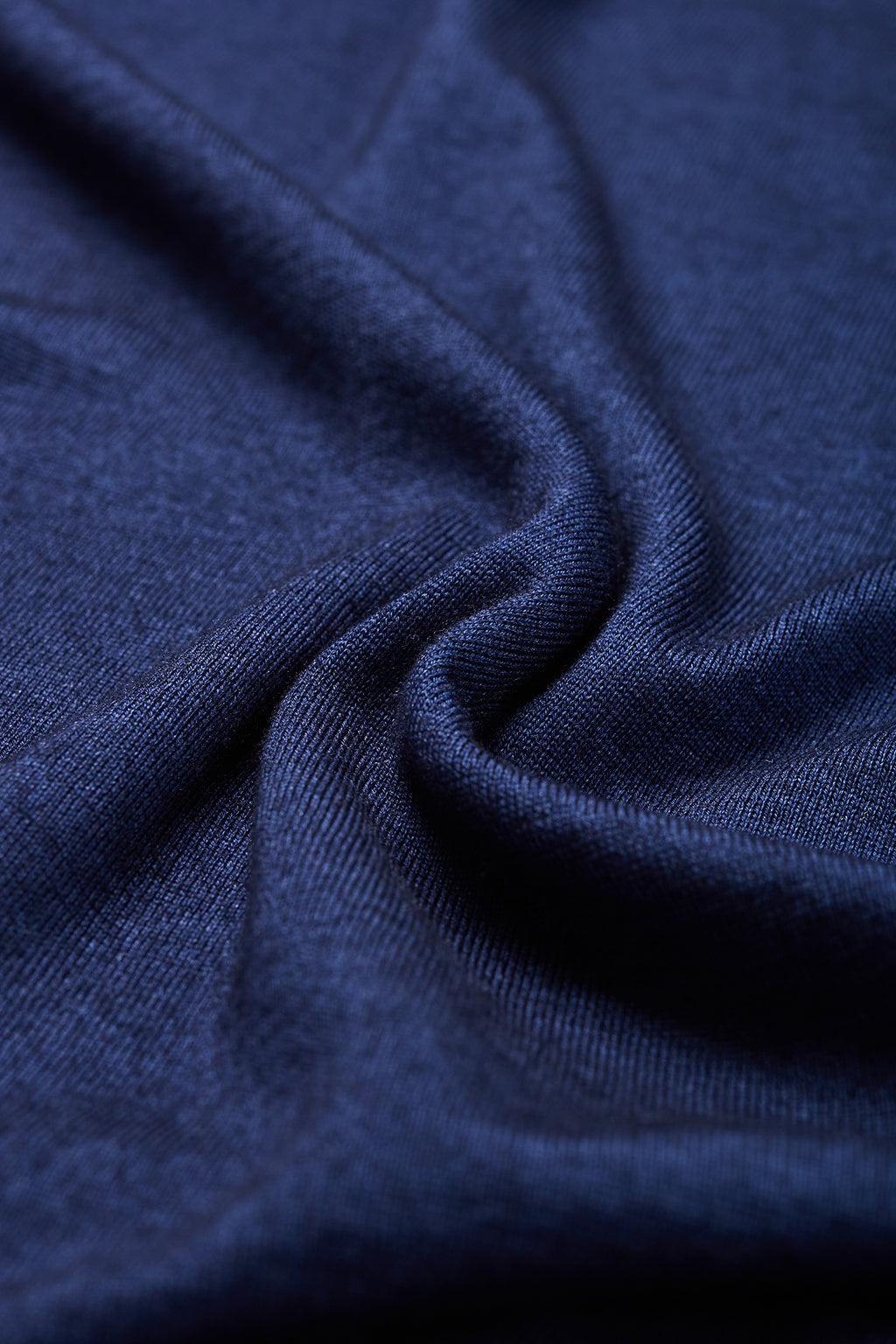 CANALI | Washed Wool-Silk Crew Neck Knit | Dark Blue
