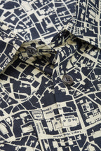 BRIONI | Rome Street Map Shirt | Navy