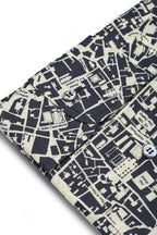 BRIONI | Rome Street Map Shirt | Navy