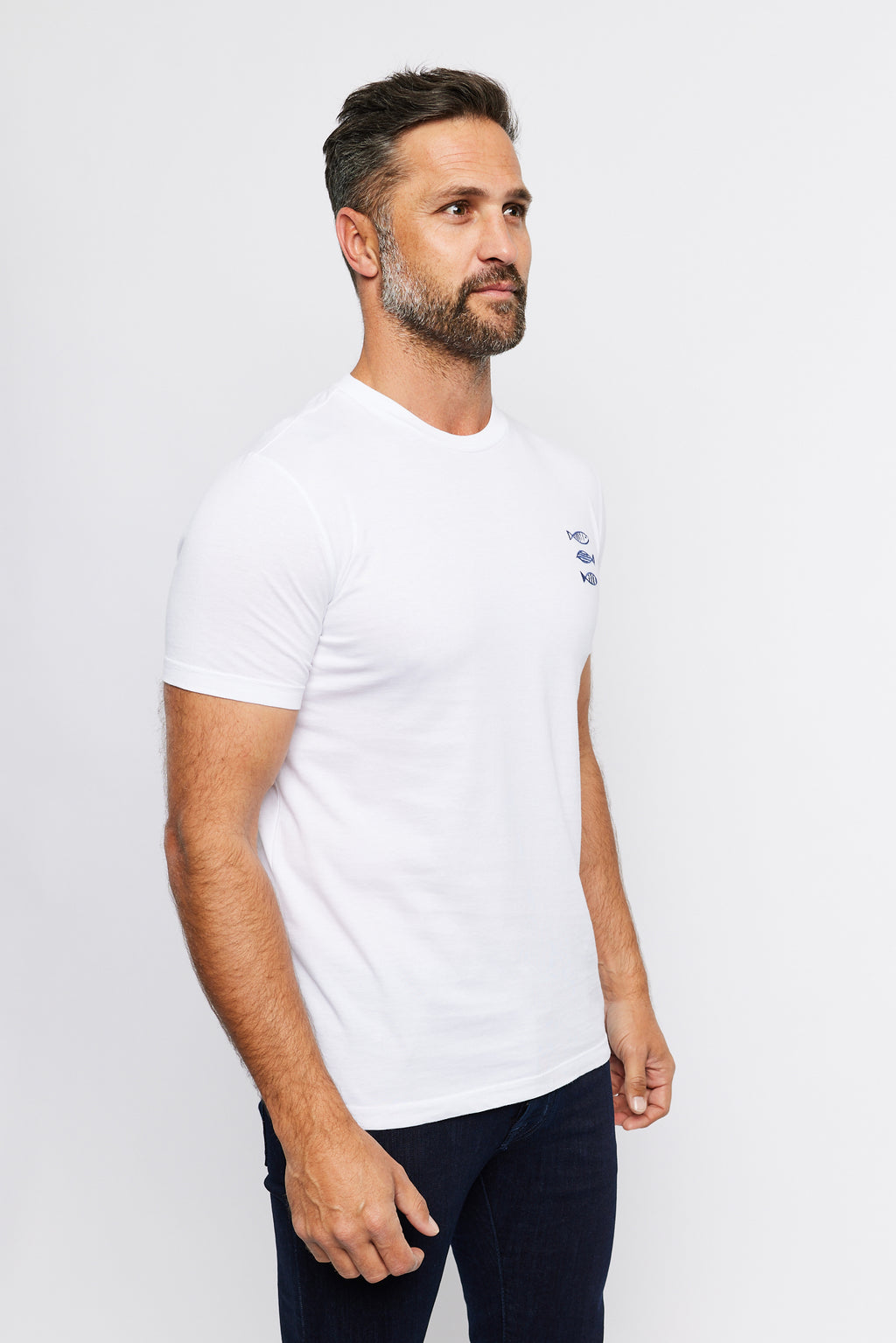 ALTEA | T-Shirt With Fish Embroidery | White