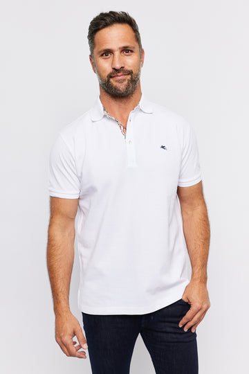 ETRO White Pique Polo