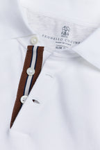 BRUNELLO CUCINELLI | Polo With Tape Detail In The Placket | White
