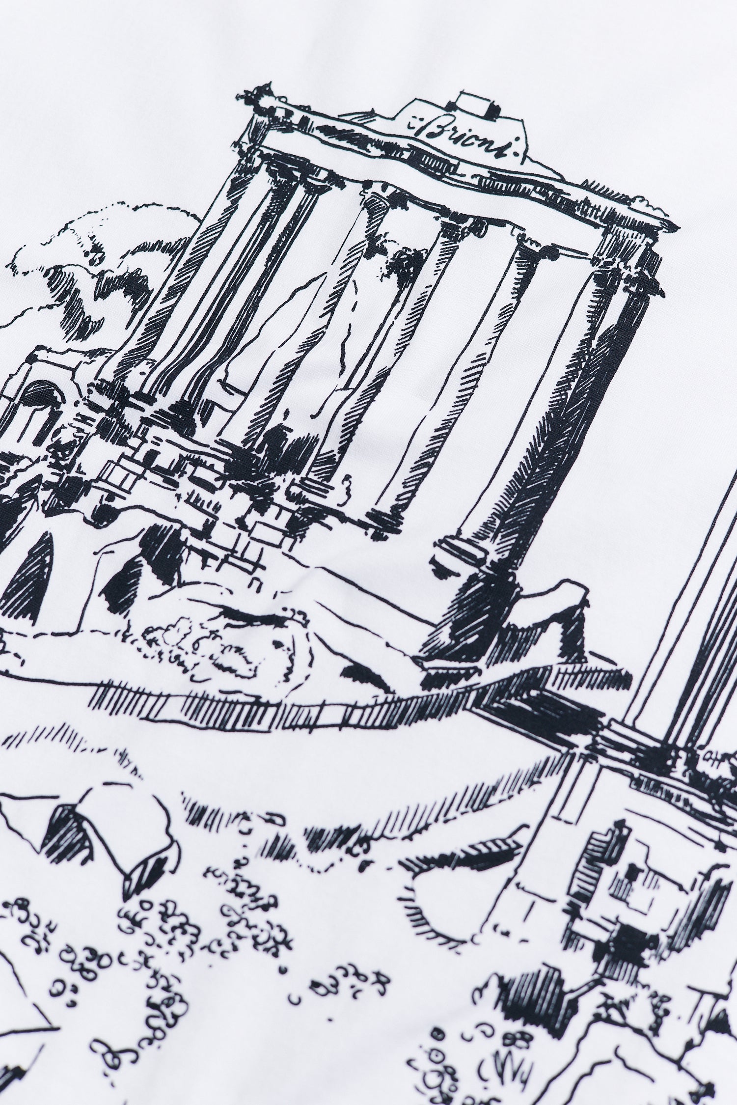 BRIONI | Rome Architecture Printed T-Shirt | White