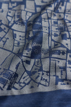BRIONI | Printed T-Shirt Rome Street Map | Navy