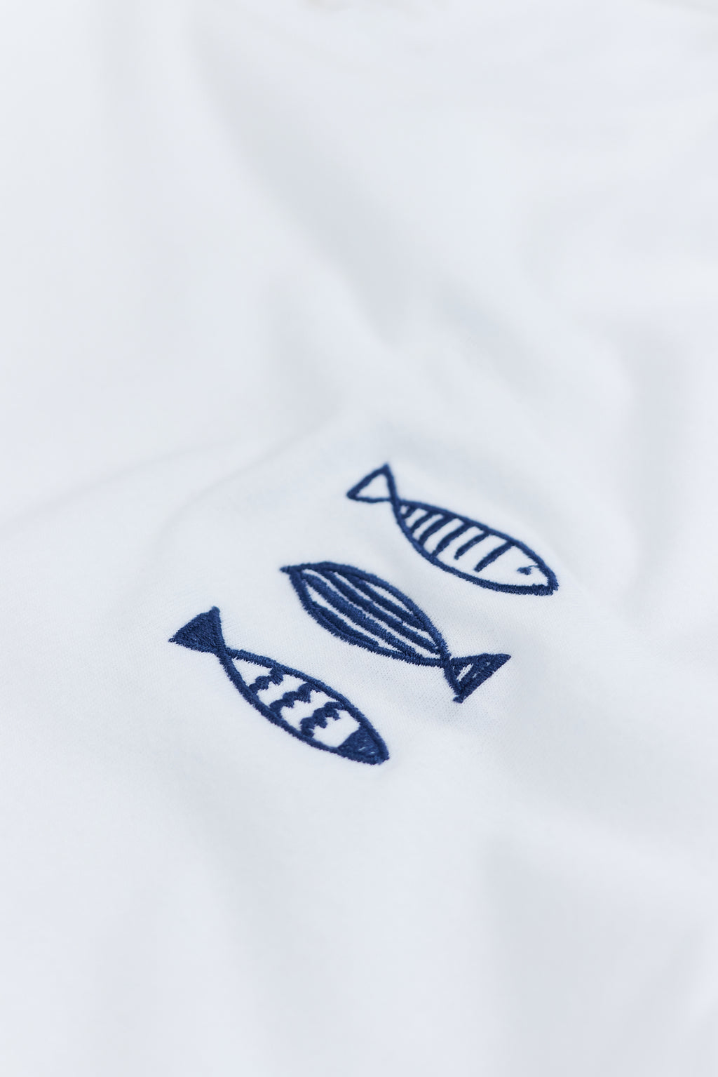 ALTEA | T-Shirt With Fish Embroidery | White