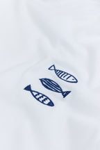 ALTEA | T-Shirt With Fish Embroidery | White