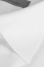 CANALI | Pleated Dinner Shirt | White