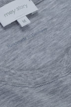 MEY STORY | Long Sleeve Pure Cotton T-Shirt | Grey