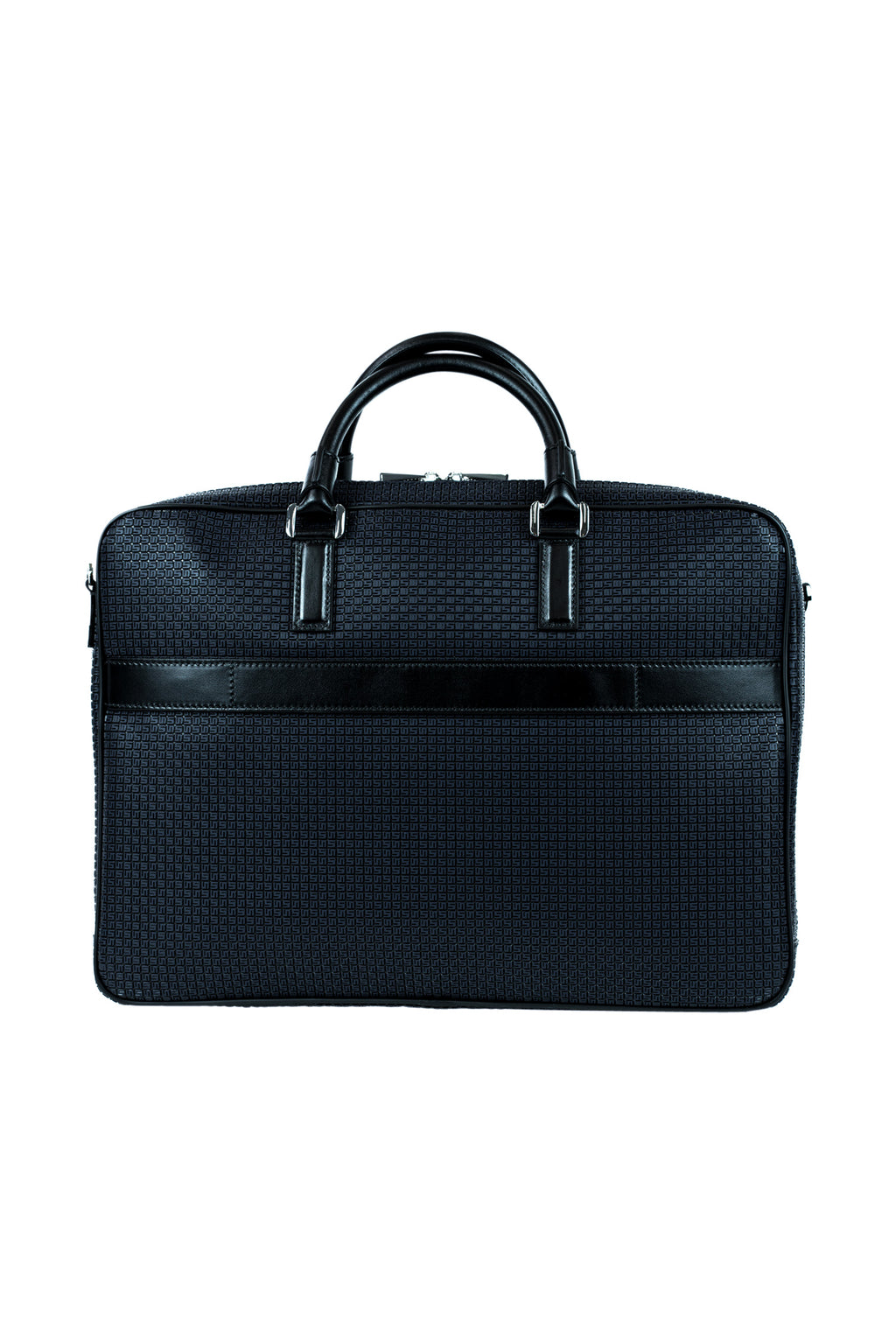 SERAPIAN | Stepan Slim Briefcase | Navy & Black